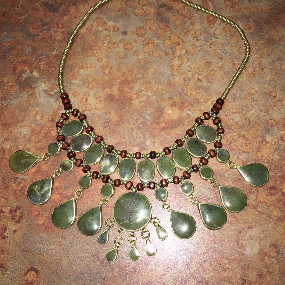 Green Free People necklace